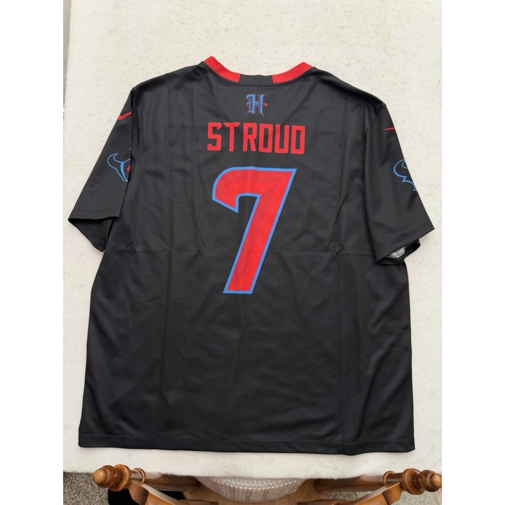 Nike CJ Stroud Houston Texans H-Town Alternate Jersey Black Men's 2XL